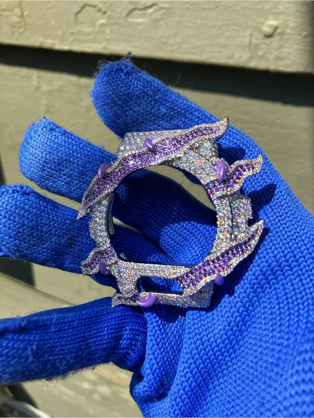 BUSSDOWN Moissanite Custom G Shock Silver and Purple dw6900